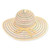 Sun N Sand Pastel Stripes Ivory Floppy Straw Sun Hat