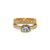 Brighton Love Knows Duo Gold Crystal Rings
