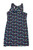 Lulu-B Tropical Drinks Print Strappy Back Navy Sleeveless Dress