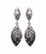 Mosaico Crystal Marquis Dangle Double Seed Post Silver Earrings