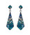 Mosaico Jewelry Crystal Kite Shaped Dangle Silver Post Earrings