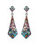 Mosaico Jewelry Crystal Kite Shaped Dangle Silver Post Earrings