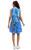 Parsley and Sage Campbell Blue Splash Color Sleeveless Dress
