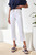 Tribal Solid Color Comfort Stretch Pull-On Kick Flare Capri Pants