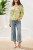Tribal Lemongrass Jacquard Knit 3/4 Sleeve Sweater