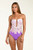 Sunshine 79 Lilac Cascade Bandeau One Piece Swimsuit