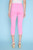 Picadilly Camellia Pink Cuffed Cropped Jean