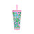Lilly Pulitzer Tumbler With Straw & Lid
