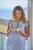Hiho Blue Stripe Embroidered Sunshine Rachel Dress - XS