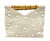 Tiana Designs Cluster Of Real Sea Shells Ivory Beaded Bamboo Handle Clutch Purse