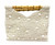Tiana Designs Cluster Of Real Sea Shells Ivory Beaded Bamboo Handle Clutch Purse