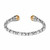 Brighton Pebble Link Two Tone Open Flex Cuff Bracelet