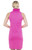 Gretchen Scott Ruffle Neck Solid Jersey Sleeveless Dress