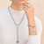 Brighton Ferrara Siena Charm Medallion Silver Link Bracelet