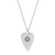 Brighton B Bright Silver Reversible Large Heart Necklace with Crystals