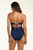 La Blanca Mariner Blooms Indigo Bandeau One Piece Swimsuit
