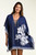 La Blanca Mariner Blooms Indigo V-Neck Caftan Swim Cover Up