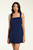 La Blanca Harbor Breeze Navy With Gold Sea Charms Tank Coverup Mini Dress