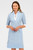 Gretchen Scott Shirt Tail White Trim 3/4 Sleeve Dress