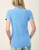 Spartina 449 Azure Blue Serena Short Sleeve Zip Pique Top