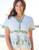 Spartina 449 Flagler Blue Floral Sprigs Natalee Short Sleeve Blouse