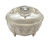 Splendid Large Crystal Oval Shaped Pearlized White & Silver Musical Jewelry Box