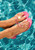 J Renee Flami Jeweled Pink Flamingo Thong Low Heel Sandals