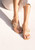 J Renee Beeutiful Gold Bumble Bee Cork Thong Low Heel Sandal