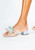 J Renee Finola Mesh Rhinestone Bow Low Heel Sandals