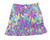 Lulu-B Wild Hot Pink & Blue Palm Tree Pleated Flounce Skort