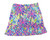 Lulu-B Wild Hot Pink & Blue Palm Tree Pleated Flounce Skort