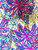 Lulu-B Wild Hot Pink & Blue Palm Tree Pleated Flounce Skort