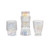 Two's Company Under The Sea Iridescent Stackable Fish Glasses Set of 4