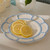 Two's Company French Blue Bamboo Trim Salad Plate Set of 4