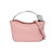 Brighton La Tulipe Silver Rosebud Handle Petal Pink Leather Medium Crossbody Flap Satchel