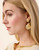 Spartina 449 White Opal Scallop Shell Gold Dangle Earrings