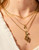 Spartina 449 Spiral Shell and Sand Dollar Layered Gold Necklace