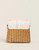 Spartina 449 Sylvia Natural Rattan Pearl Top Handle Crossbody Satchel Purse