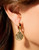 Spartina 449 Scallop Shell Drop Gold Hoop Earrings