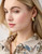 Spartina 449 Blue Crystals Petite Estate Gold Hoop Earrings
