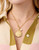 Spartina 449 Crusted Scallop Shell With White Opal Gold Necklace