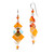 Deveer Fused Glass Katonah Earrings orange
