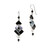 Deveer Fused Glass Katonah Earrings black