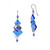 Deveer Fused Glass Katonah Earrings royal blue