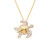 Ocean Jewelry CZ Turtle 14KT Vermeil Gold Necklace