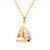 Ocean Jewelry CZ Sailboat 14KT Vermeil Gold Necklace