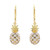 Ocean Jewelry CZ Pineapple 14Kt Gold Vermeil Drop Earrings