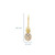Ocean Jewelry CZ Pineapple 14Kt Gold Vermeil Drop Earrings