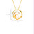 Ocean Jewelry CZ Ocean Wave With Pearl 14KT Vermeil Gold Necklace