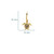Ocean Jewelry Blue Lab Sapphire Turtles 14Kt Gold Vermeil Drop Earrings